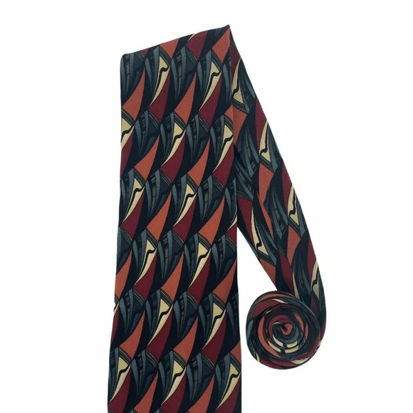Cocktail Collection Necktie Men's Red Wide Classic Stonehenge Zinfandel USA - Picture 3 of 7